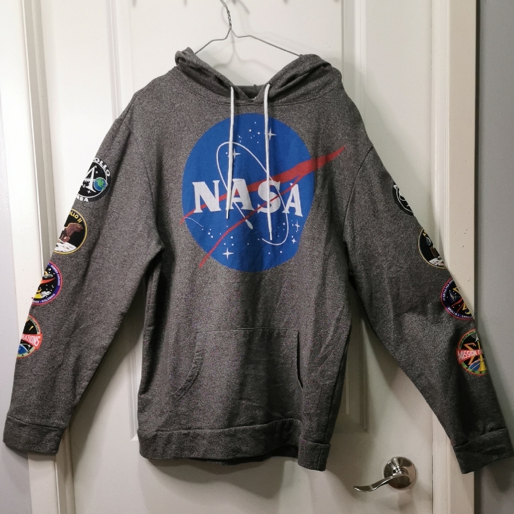 NASA Gray Hoodie for Men